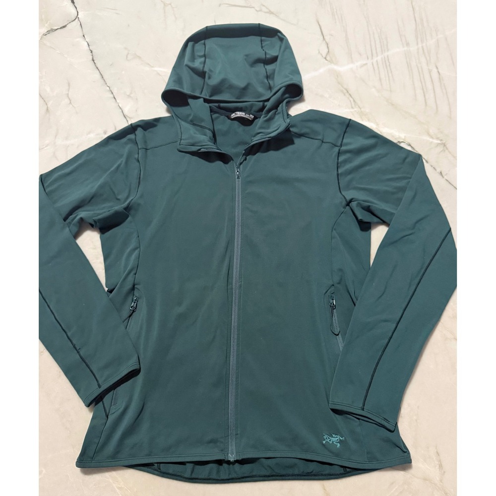 Arcteryx Kyanite LT Hoody Womens Medium Teal Green Full Zip Fleece Hiking Jacket